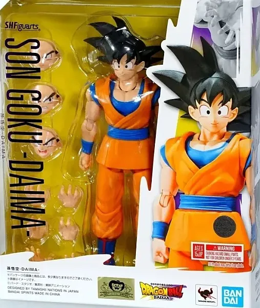 DRAGON BALL S.H FIGUARTS ACTION FIGURE SON GOKU DAIMA 15 CM